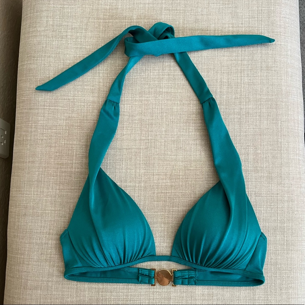 Victoria’s Secret Teal padded halter swim top